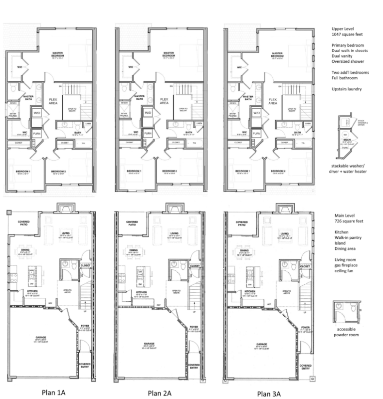 Townhome Floorplans - Villas At Mountain Shadows